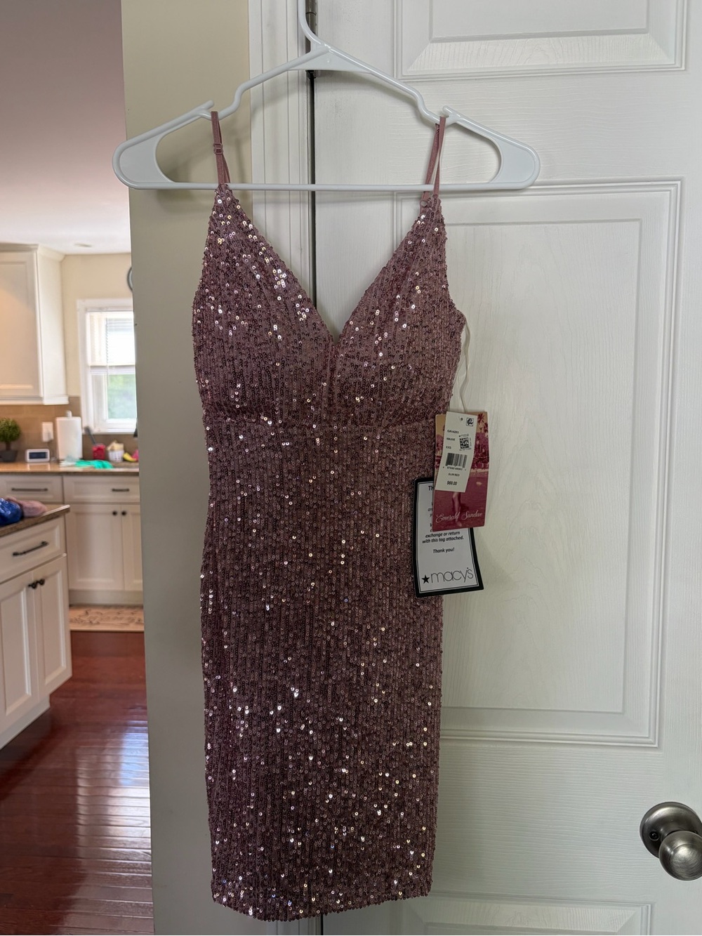 Emerald Sundae Rose Sequin Mini Dress